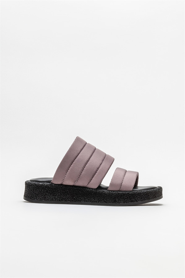 Vizon kadın düz terlik - Elle Shoes