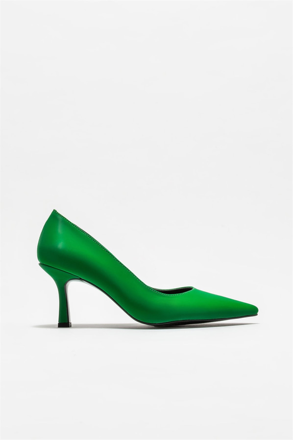 Yeşil kadın stiletto, rahat kullanım için - Elle Shoes