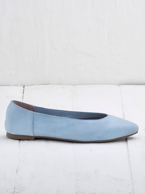 Mavi deri kadın babet - Elle Shoes