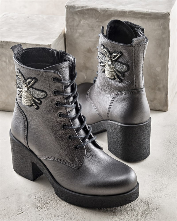 Kurşun kadın bot - Elle Shoes