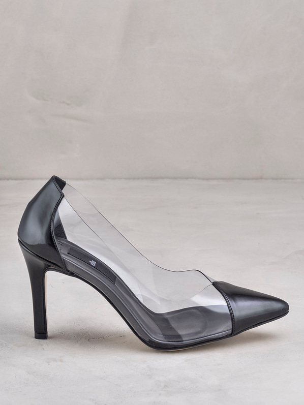 Siyah ince topuklu kadın ayakkabı - Elle Shoes
