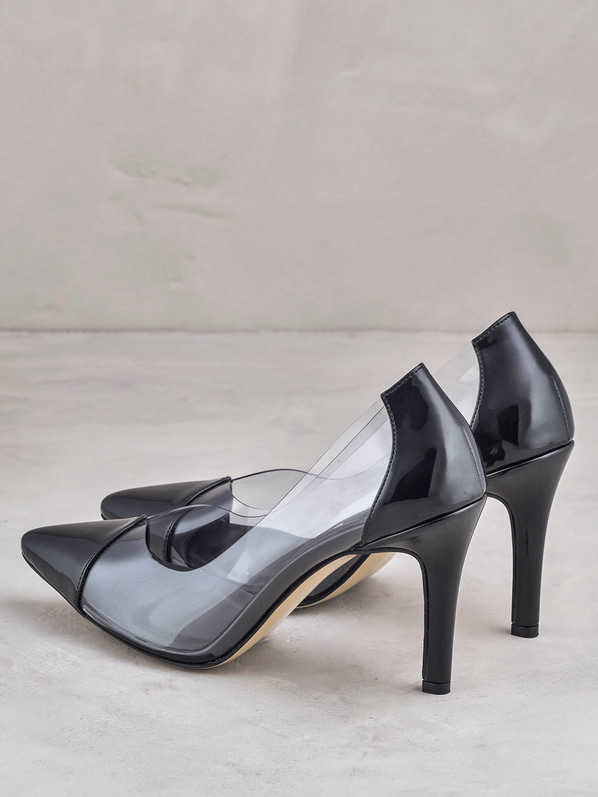 Siyah ince topuklu kadın ayakkabı - Elle Shoes