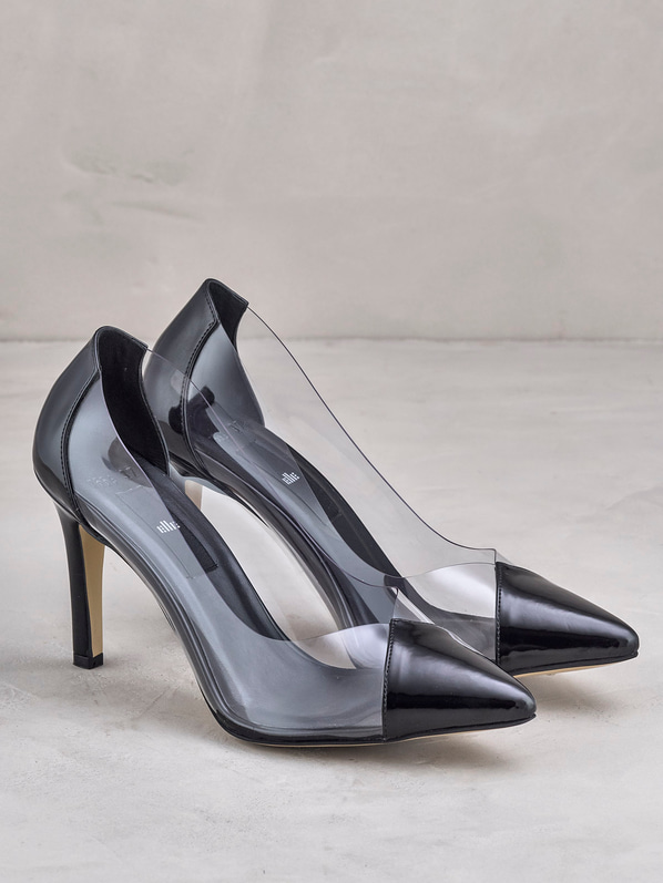 Siyah ince topuklu kadın ayakkabı - Elle Shoes