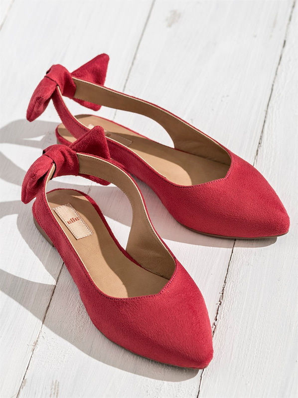 Kırmızı kadın babet - Elle Shoes