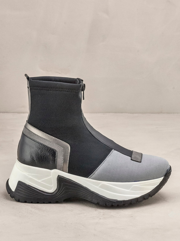 Gri düz kadın bot - Elle Shoes