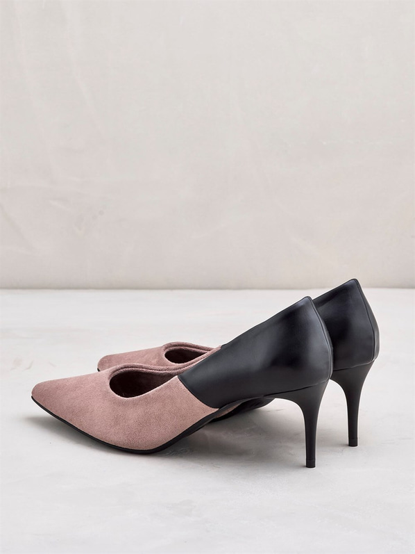 Pudra siyah kadın ayakkabı - Elle Shoes
