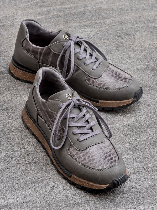 Gri erkek günlük ayakkabı, günlük kullanım için - Elle Shoes