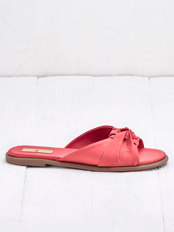 Mercan tekstil kadın düz terlik - Elle Shoes
