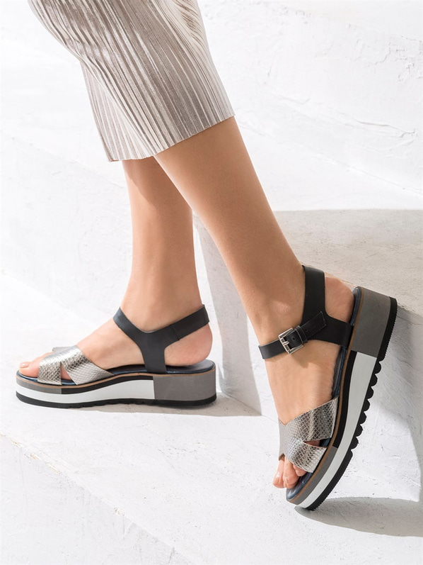 Antrasit kadın ayakkabı - Elle Shoes