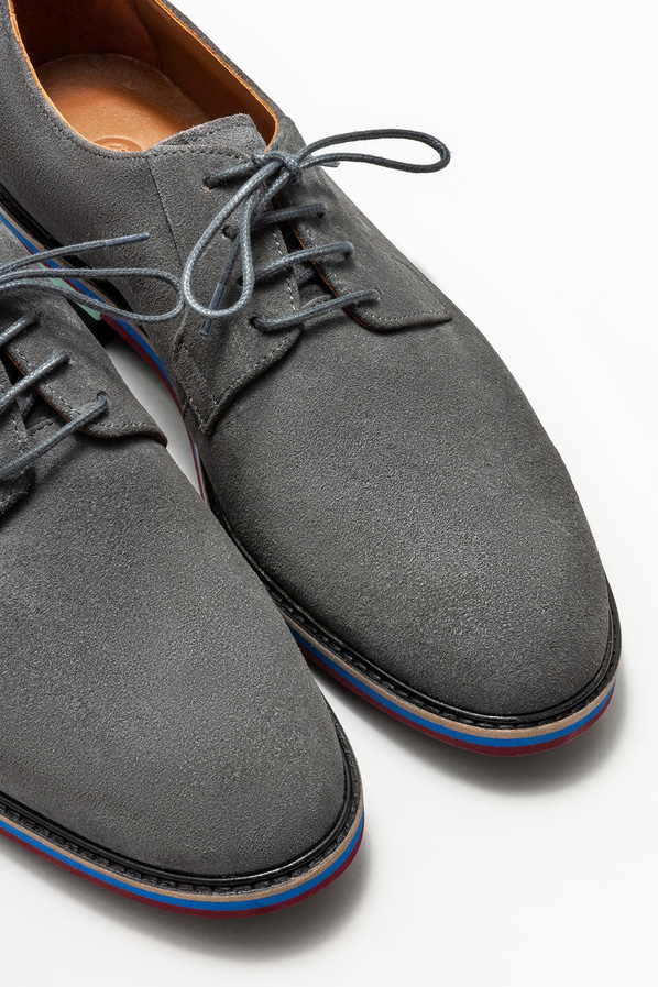 Antrasit deri erkek günlük ayakkabı, günlük kullanım için - Elle Shoes