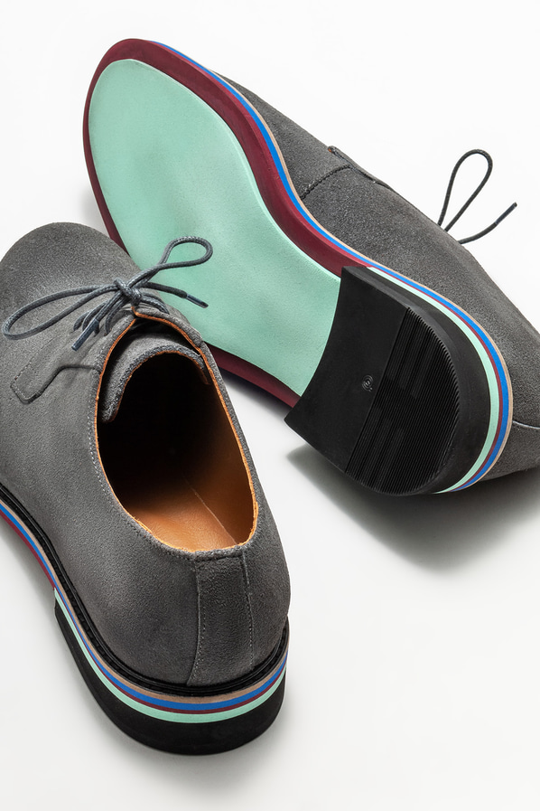Antrasit deri erkek günlük ayakkabı, günlük kullanım için - Elle Shoes