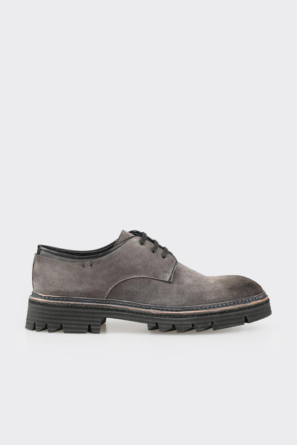 Antrasit deri erkek günlük ayakkabı, günlük kullanım için - Elle Shoes