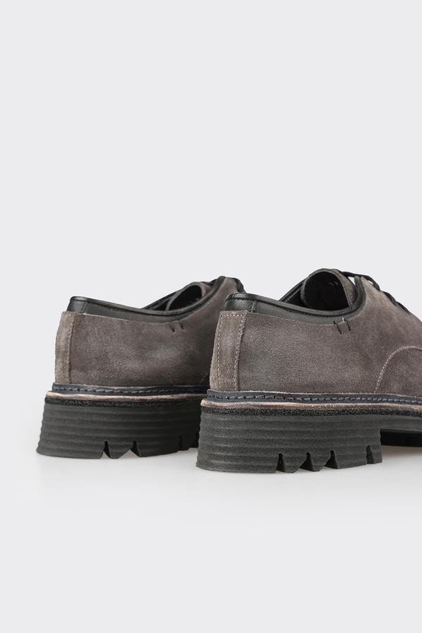 Antrasit deri erkek günlük ayakkabı, günlük kullanım için - Elle Shoes