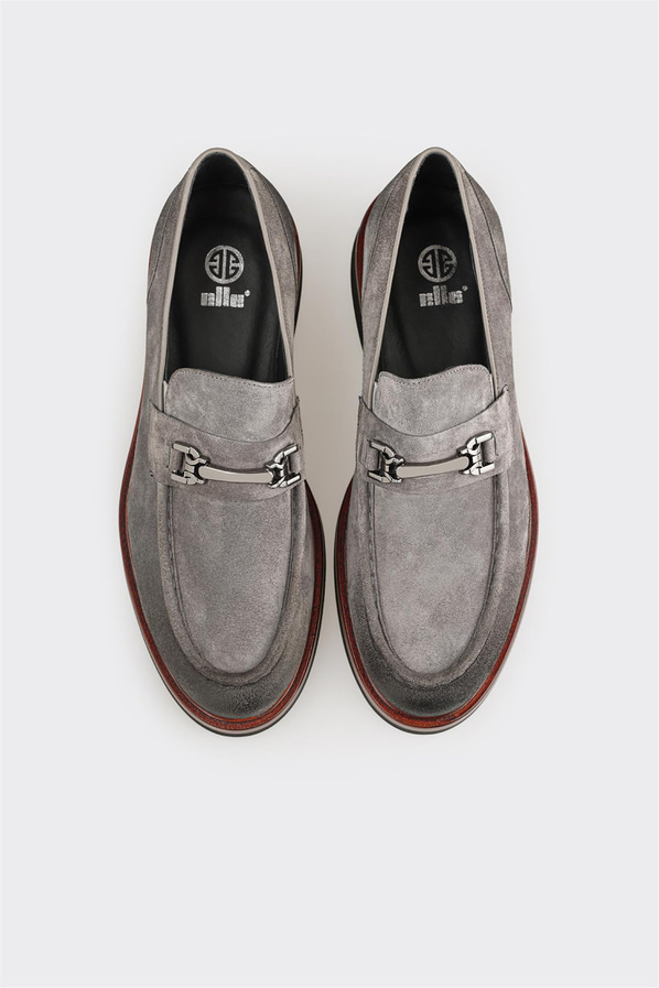 Antrasit Deri Erkek Günlük Ayakkabı