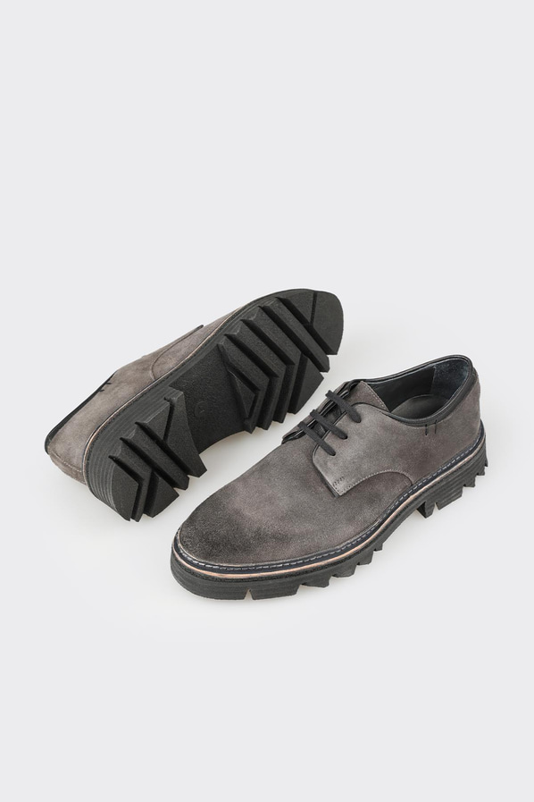 Antrasit deri erkek günlük ayakkabı, günlük kullanım için - Elle Shoes