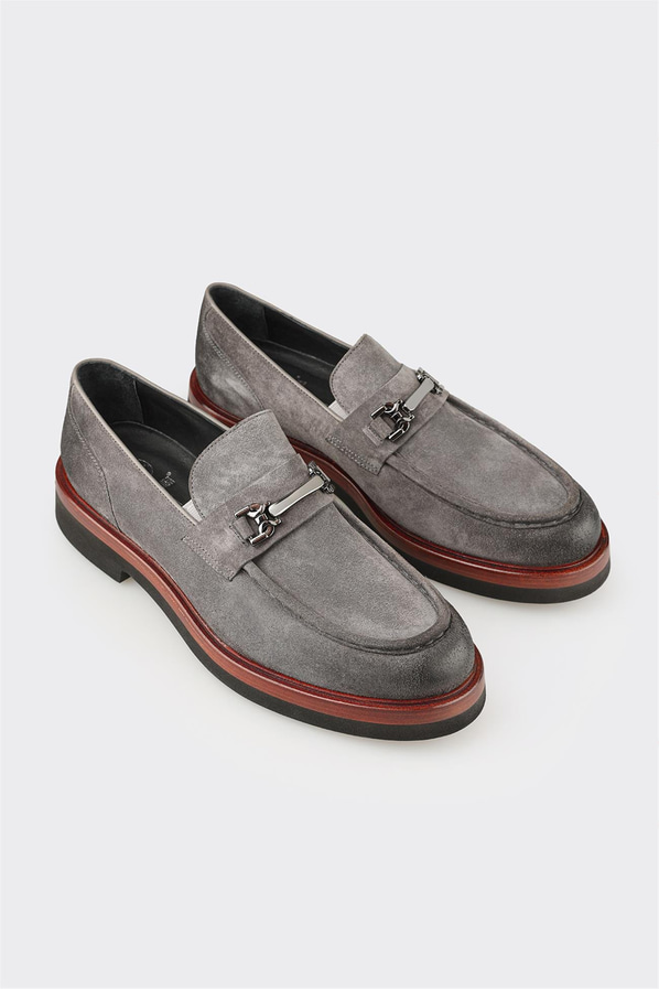 Antrasit Deri Erkek Günlük Ayakkabı