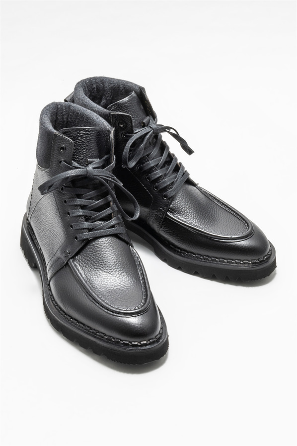 Antrasit deri erkek klasik bot - Elle Shoes