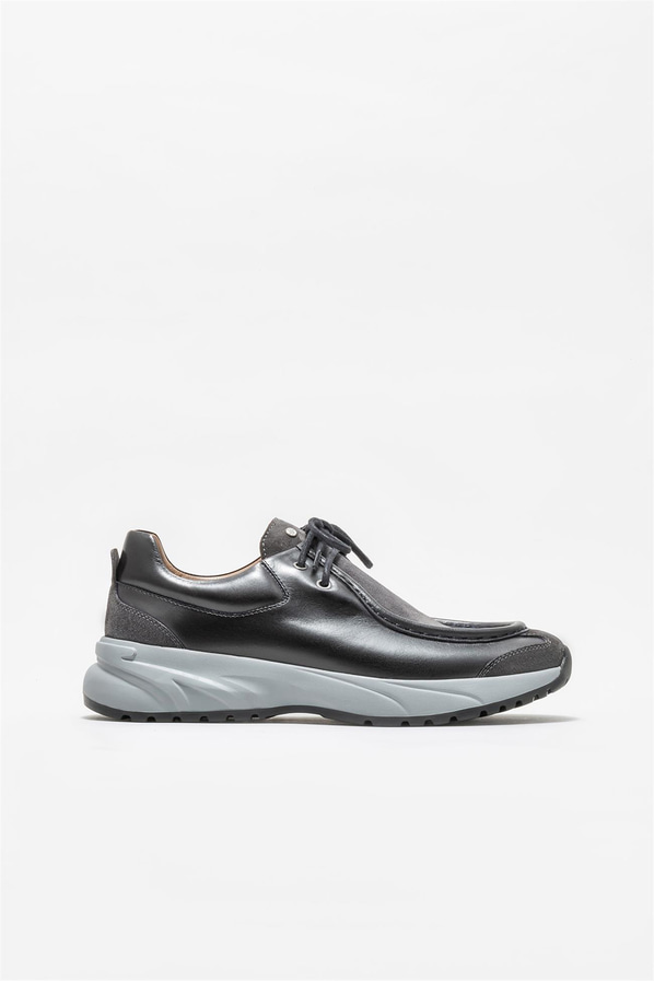 Antrasit deri erkek spor ayakkabı - Elle Shoes