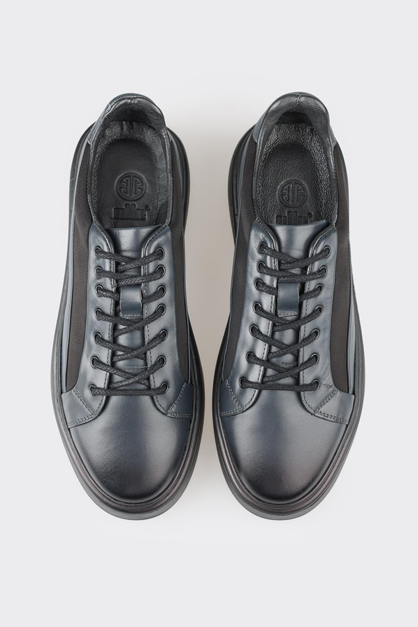 Antrasit erkek spor ayakkabı, casual stil için - Elle Shoes