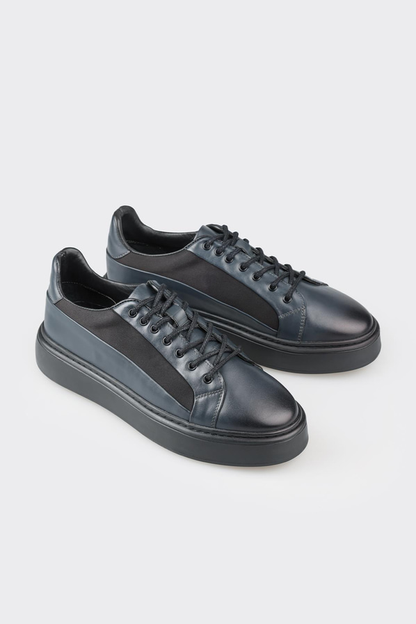 Antrasit erkek spor ayakkabı, casual stil için - Elle Shoes