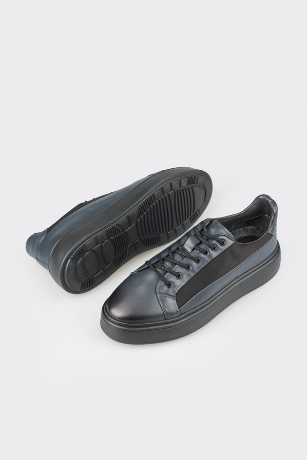 Antrasit erkek spor ayakkabı, casual stil için - Elle Shoes