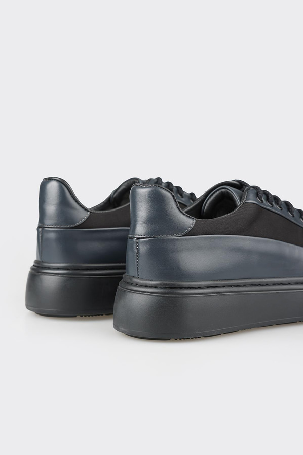 Antrasit erkek spor ayakkabı, casual stil için - Elle Shoes