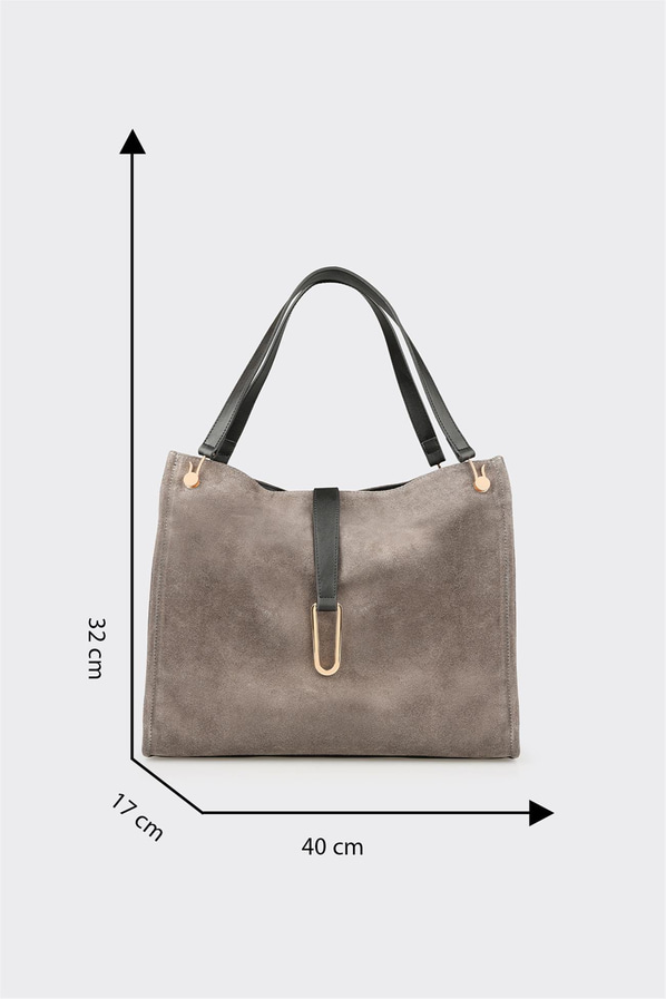 Antrasit Kadın Büyük Omuz Çantası