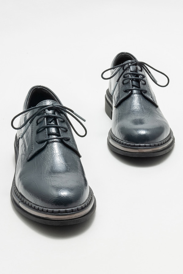 Antrasit düz kadın ayakkabı, günlük kullanım için - Elle Shoes