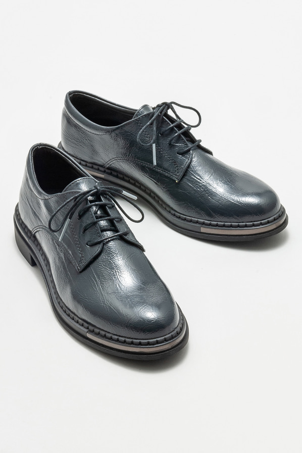 Antrasit düz kadın ayakkabı, günlük kullanım için - Elle Shoes