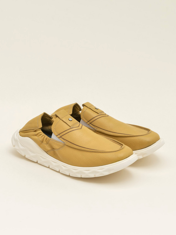 Sarı deri erkek ayakkabı - Elle Shoes