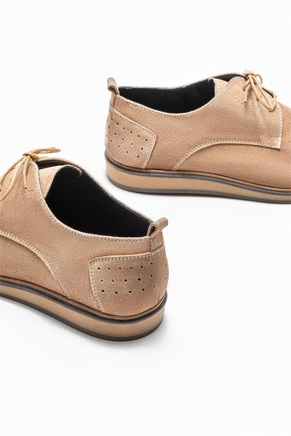 Bej deri erkek günlük ayakkabı, günlük kullanım için - Elle Shoes