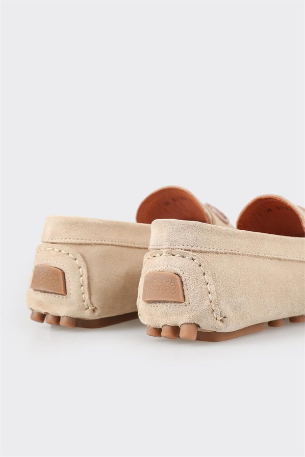 Bej deri erkek günlük ayakkabı, günlük kullanım için - Elle Shoes