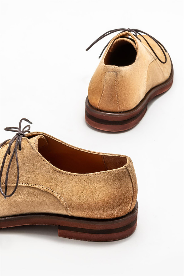 Bej deri erkek günlük ayakkabı, günlük kullanım için - Elle Shoes