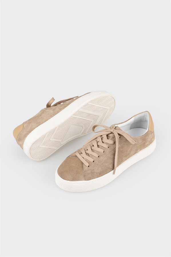 Bej deri erkek spor ayakkabı - Elle Shoes