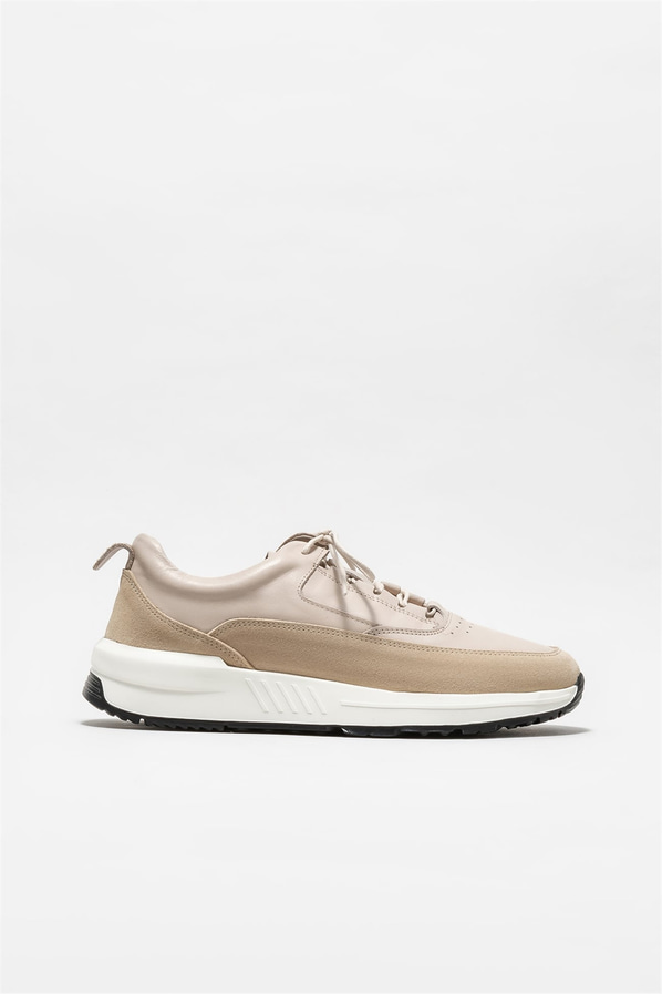 Bej deri erkek spor ayakkabı - Elle Shoes