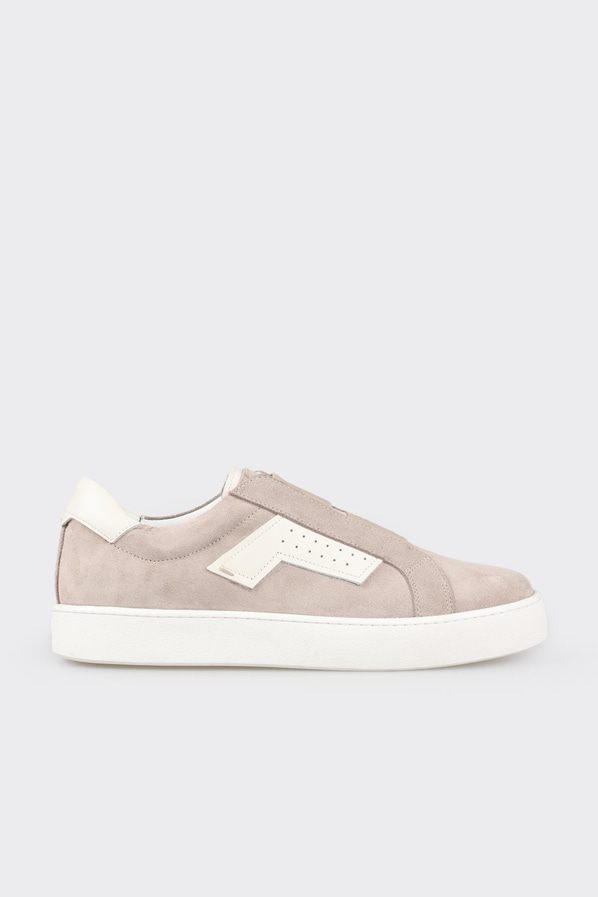 Bej deri erkek spor ayakkabı - Elle Shoes