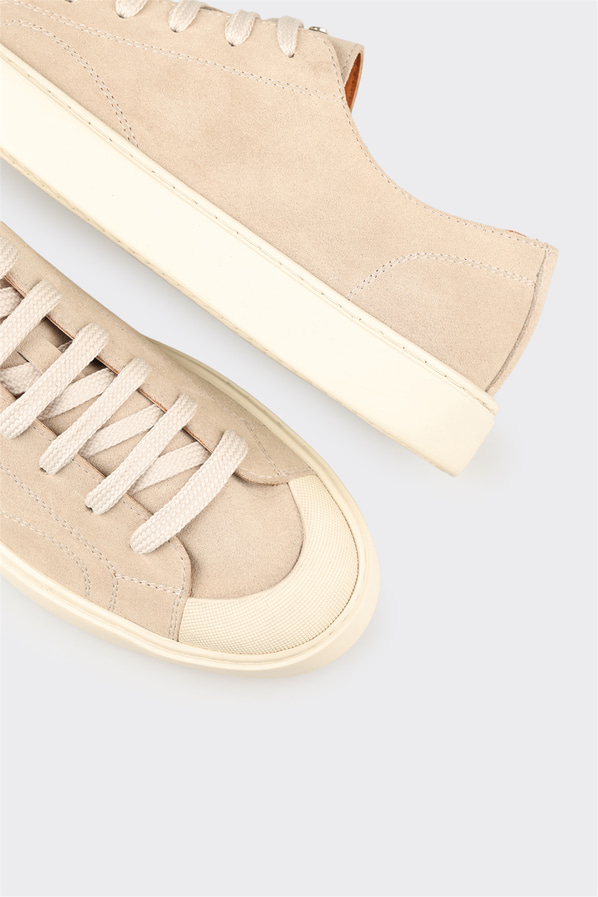 Bej deri erkek spor ayakkabı - Elle Shoes