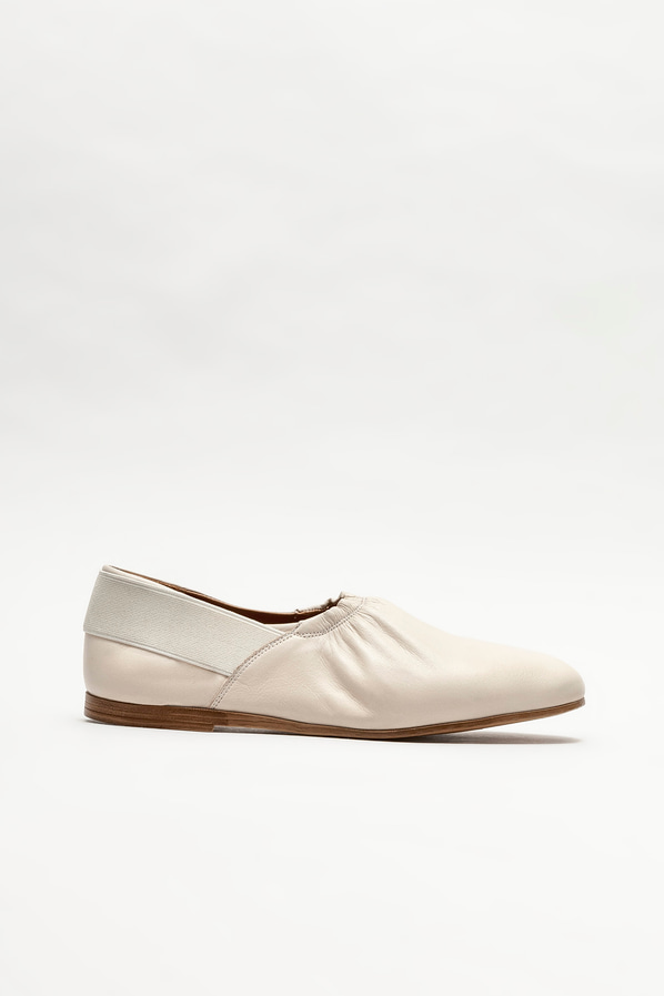 Bej deri kadın babet - Elle Shoes