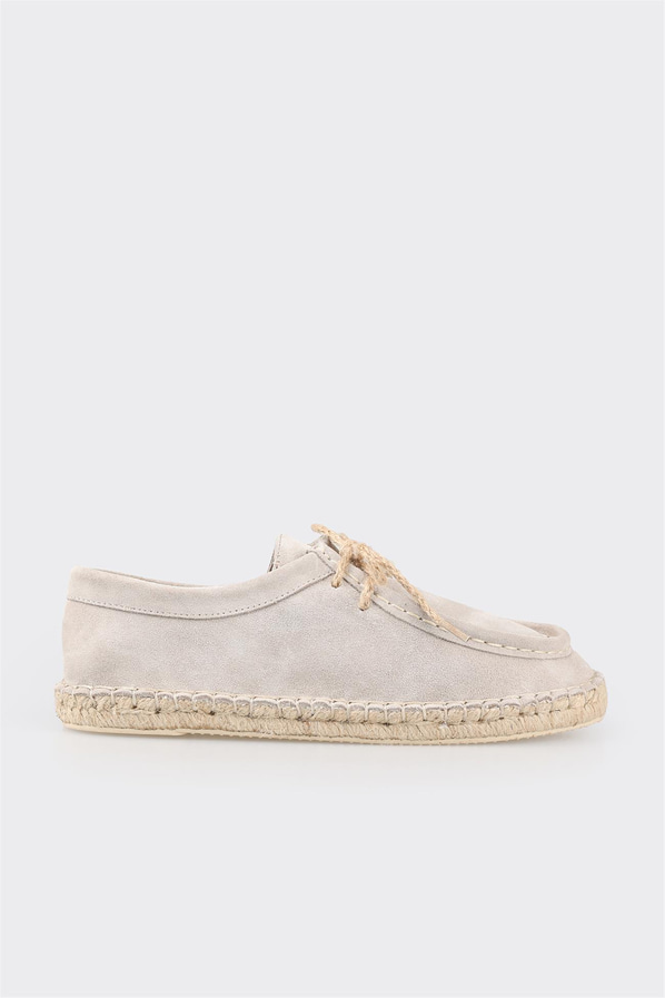 Bej deri kadın espadril - Elle Shoes