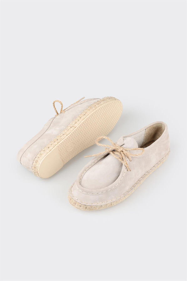 Bej deri kadın espadril - Elle Shoes