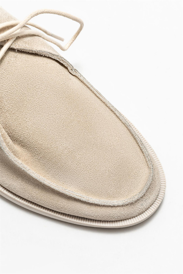 Bej deri kadın ayakkabı, günlük kullanım için - Elle Shoes