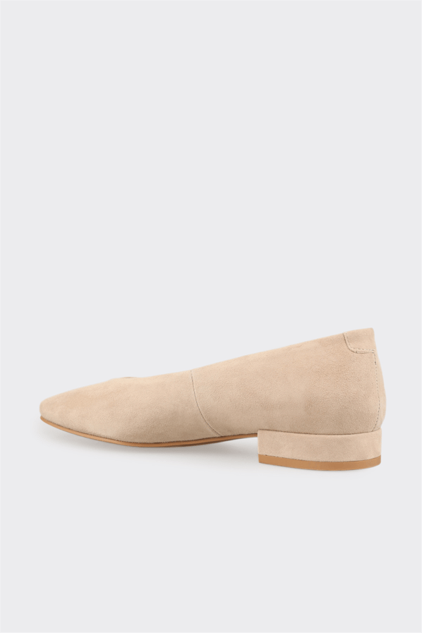 Bej deri kadın günlük ayakkabı, günlük kullanım için - Elle Shoes