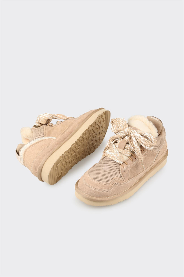 Bej Deri Kadın Günlük Ayakkabı