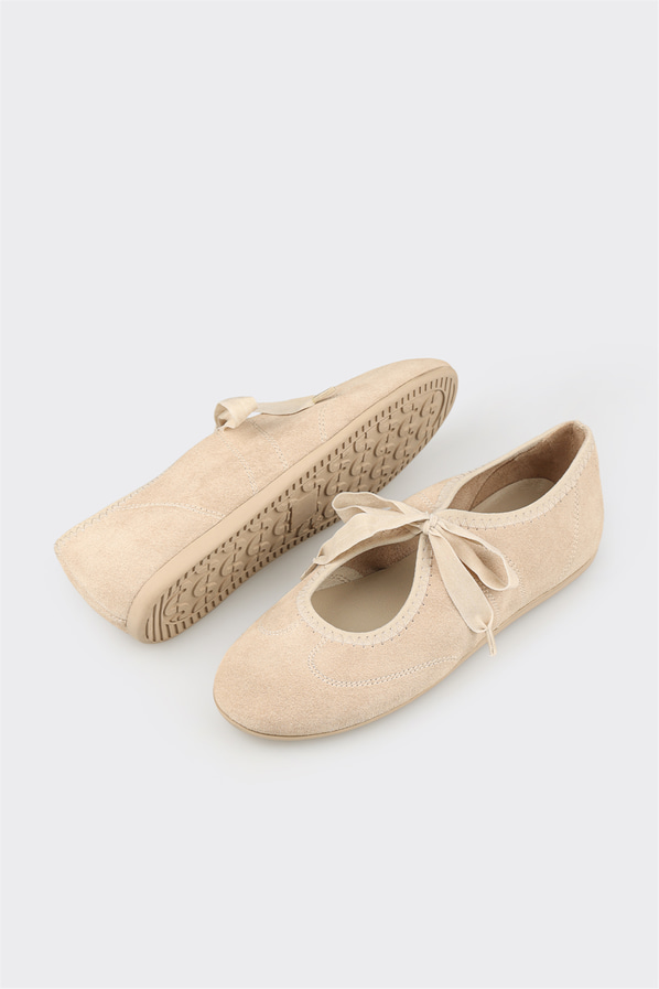 Bej deri kadın günlük ayakkabı, günlük kullanım için - Elle Shoes
