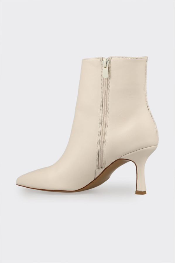 Bej Deri Kadın Klasik Bot