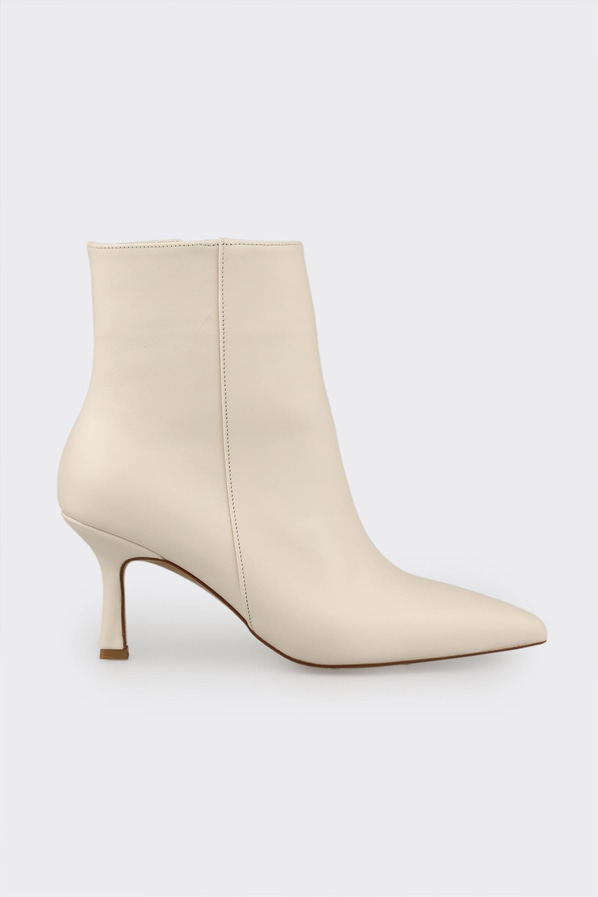 Bej Deri Kadın Klasik Bot