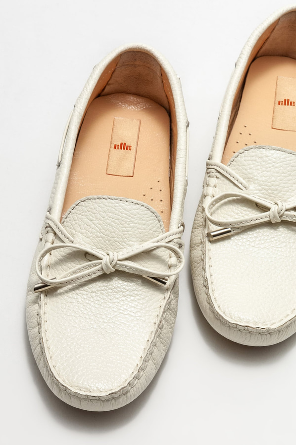 Bej deri kadın loafer - Elle Shoes