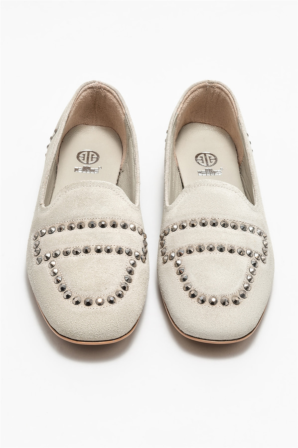 Bej deri kadın loafer - Elle Shoes
