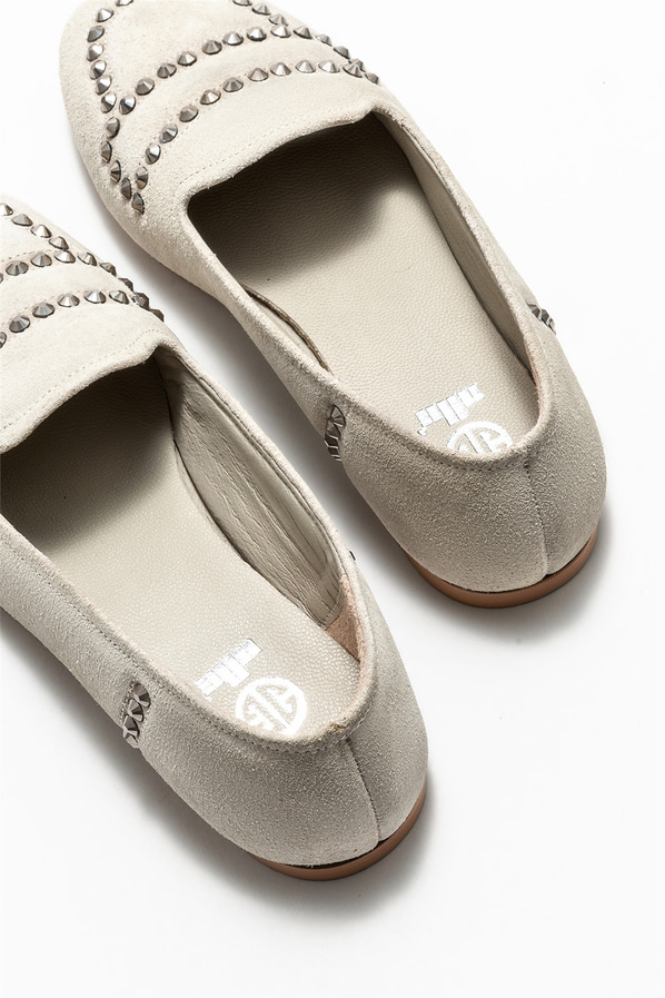 Bej deri kadın loafer - Elle Shoes
