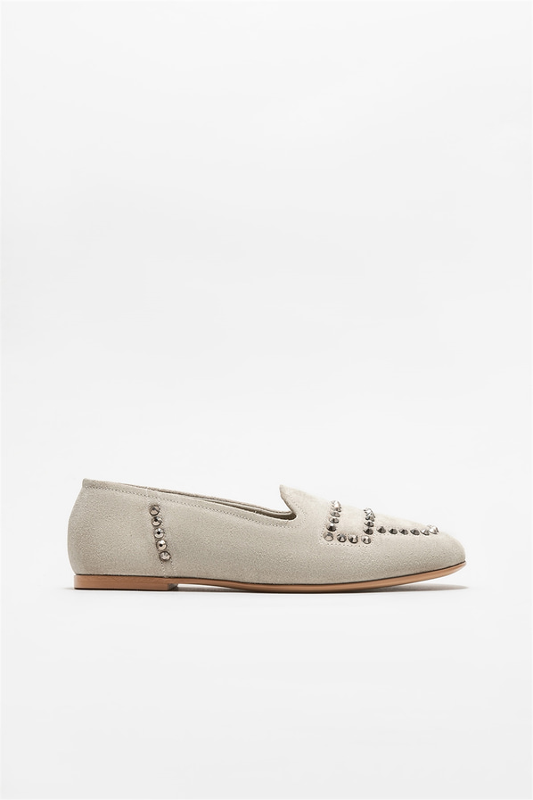 Bej deri kadın loafer - Elle Shoes
